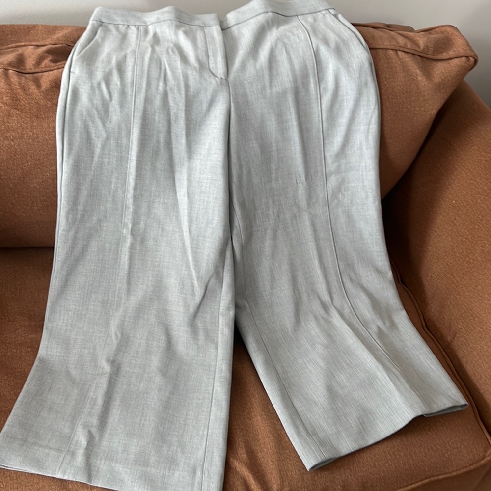 Heather Light Grey Angle length Gaucho Pants